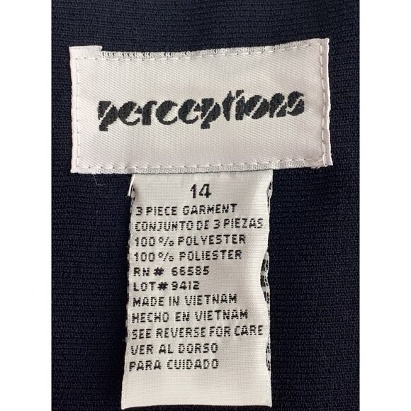 Perceptions Womens Open Front Pink Blazer Jacket Polyester Size 14 - Picture 9 of 10